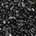 5lbs Black Natural River Rocks, High-Polished Pebbles for Plants Garden, 0.3-0.8 inch Decorative Stones, Ideal for Fish Tank, Vases, Home Decor and Garden Landscaping,Black - size: 5 Pounds, style: Black
