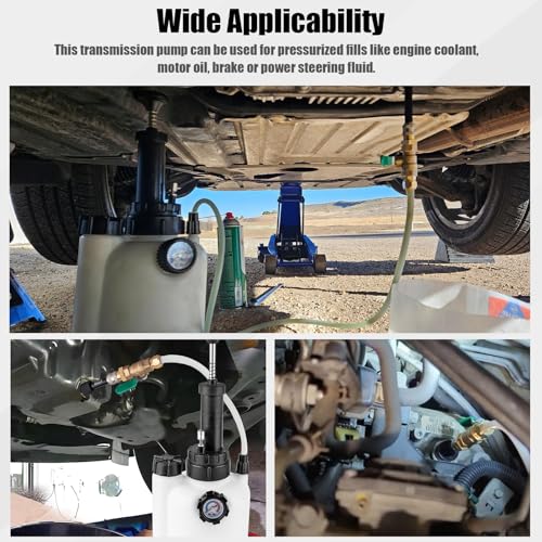 3L Transmission Fluid Pump Kit, Fluid Transfer Pump with 13PCS ATF Adapters, Manual Transmission Oil Pump for Automotive Oil Filling System, Manual ATF Fluid Transfer Pump for Oil