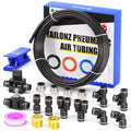 TAILONZ PNEUMATIC Black DOT 3/8 Inch od 10 Meter 32.8ft Nylon Air Tubing Kit Pipe Hose Air Line Tubing Or Fluid Transfer Pneumatic tubing - size: 3/8"OD, style: Black Nylon Air Hose