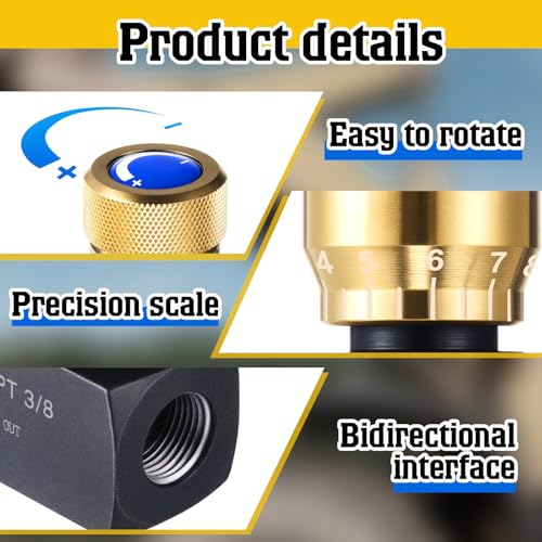 Pelopy 3/8 Inch Npt Ports Hydraulic Flow Control Needle Valve Single Direction Carbon Steel Hydraulic - size: 3/8 Inch