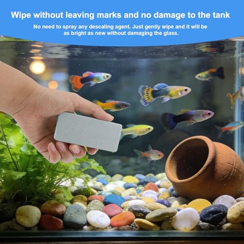 4pcs Double-Sided Fish Tank Cleaning Brushes, Aquarium Sponge Brush Fish Tank Scrubber Cleaner Palm-Sized Cleaning Tool for Aquarium Glass Home Kitchen