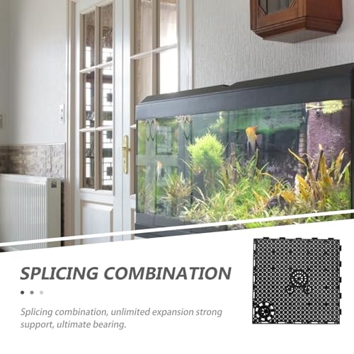 12pcs Aquarium Bottom Divider Filter Boards Black Isolation Plates for Fish Tank Partition Sand Separation Aquarium Filter Accessories