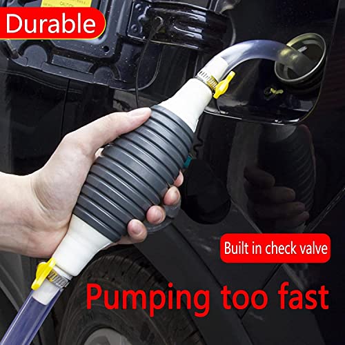 Multifunction Liquid Sucker Pump, Manual Fuel Transfer Pump Gasoline Siphone Hose, Portable Siphon Pump For Gasoline Diesel And Other Liquid Water, with 3.2/6.5/9.8ft Siphon Hose. (9.8 ft) - size: 9.8 ft