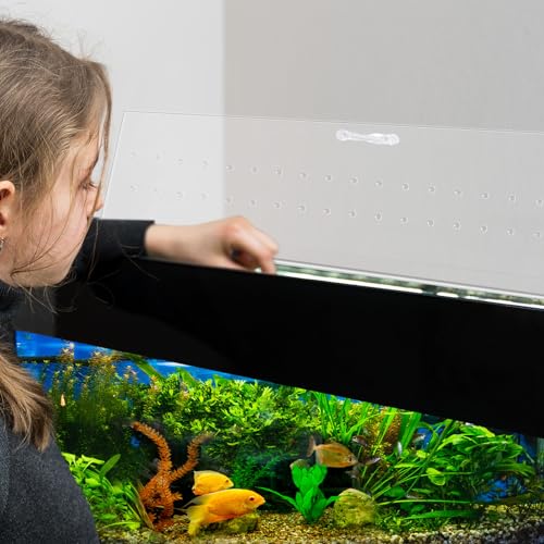 Sieral Aquarium Polycarbonate Canopy Set 35.13 x 17.13 x 0.12 Inch for 50/65/84 Gallon Without Center Brace Aquariums Cover Fish Tank Lid with a Hook Knife, Clear - color: Clear, size: 36 x 18 Inch
