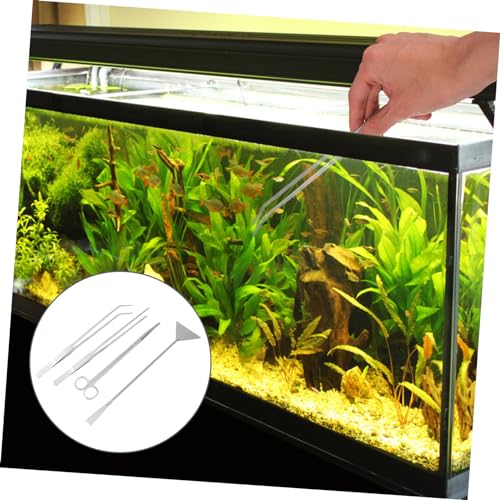 Totority 1set Aquascaping Tools Kit for Aquariums Includes Scissors Tweezers and Spatula for Planting and Maintaining Tanks