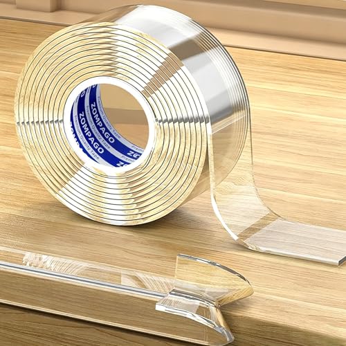 ZOMPAGO Clear Soft Corner Protectors for Baby Safety Furniture Strip 2in(W) x6.56FT(L), Sharp Edge Table Corner Bumpers, Wall Corner Guards, Baby Proof Corner Protectors for Cabinet & Window Edge - size: 2in x 6.56FT