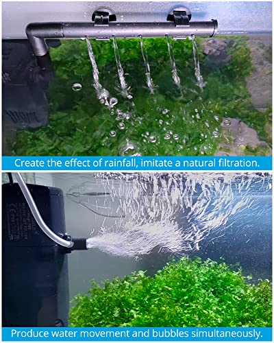 NICREW Aquarium Internal Filter, Submersible Power Filter with Multiple Function, Aeration System with Sponge Filter for Fish Tanks 10-20 Gallon, 100 GPH, 7W - size: Magi 380: 10 - 20 gal
