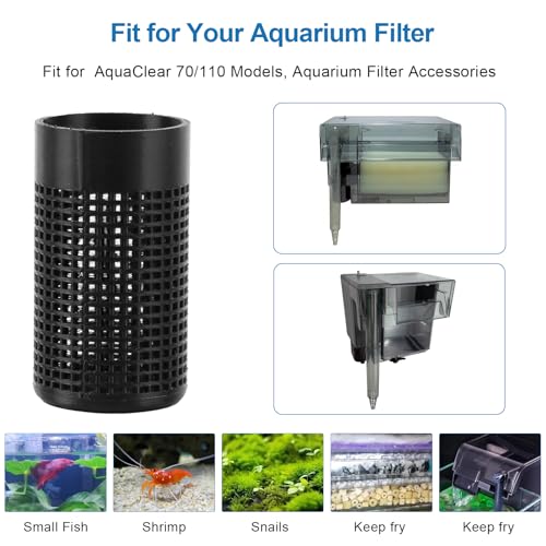Aquarium Filter Intake Guard, Aquarium Intake Guard Fits for AquaClear 70/110 Models, Intake Filter Fish Safe Filter Cover Aquarium Filter Accessories
