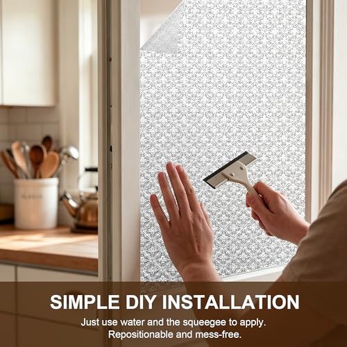 Flowering Crab Apple Window Privacy Film, Static Cling, 17.52"x78.74" - color: Flowering Crab Apple, size: 17.52"x78.7"