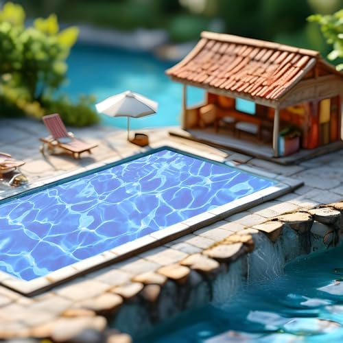 10sheets Water Ripple Pattern Sticker Simulated Water Paper for Wall Decor DIY Craft