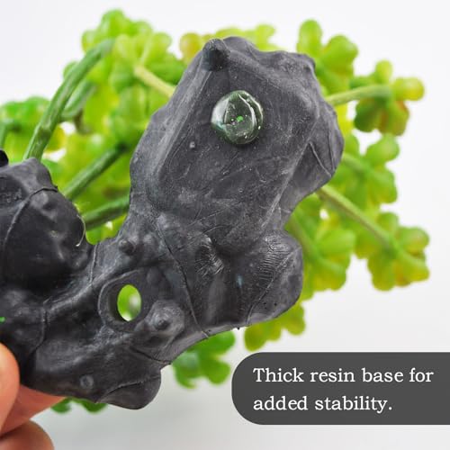 kathson Reptile Plant Succulent,Artificial Plants Aquarium &Terrarium Accessories for Bearded Dragon Crested Leopard Gecko Lizard Chameleon Tortoise Betta Fish Hermit Crab - color: 【succulent】, size: 【1PCS】
