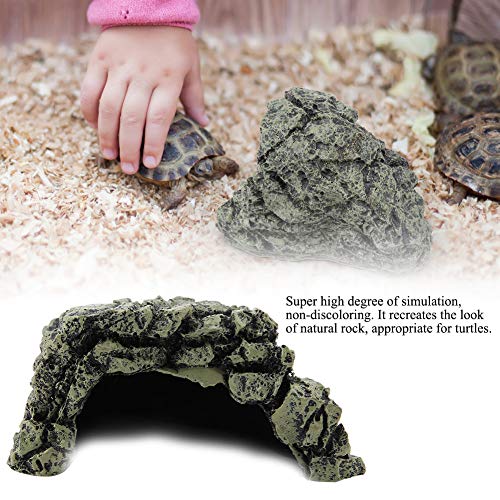 DEWIN Aquarium Large Cave - Reptile Hiding Spot, Fish Turtles Basking Hide Decoration Ornament for Home Office (Large) - color: Large
