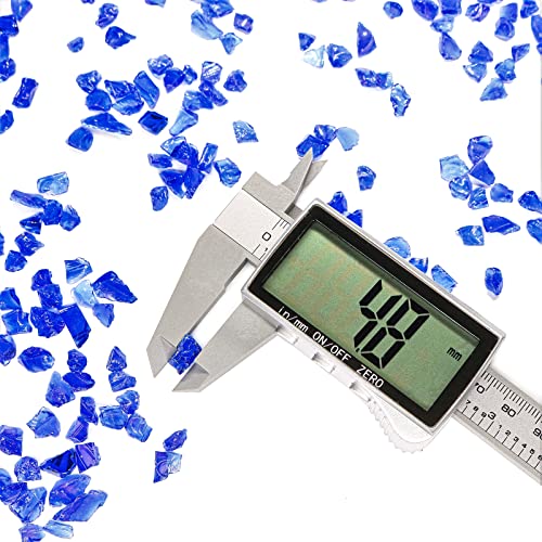 1.5 lb Cobalt Blue Crushed Glass for Resin Art and Crafts, 3-6mm Chunky Broken Glass Pieces, Solid Color Irregular Shards for Geode, Vase Filler, Aquarium Decor & DIY Crafts - color: Cobalt Blue