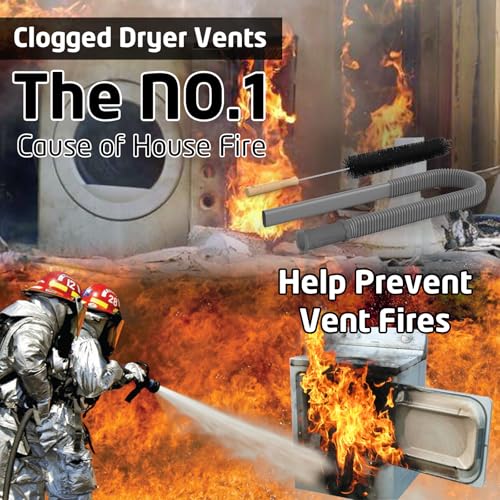 PetOde 2 Pieces Dryer Vent Cleaner Kit - Upgraded Vacuum Hose Attachment Compatible with Most Vacuum Cleaner, Flexible Dryer Lint Brush, Quickly Lint Remove, Deep Gray - color: Deep Gray