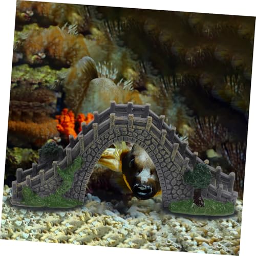 ORFOFE Sturdy PVC Bridge Model Decor for Decoration Garden Aquarium Bridge Accessory