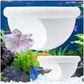 2 Pcs Floating Betta Hide & Shrimp Cave – All-in-One Aquarium Hammock, Aquarium Floating Betta Fish Skins, 3D Printed Feeding and Resting Shelter for Small Shrimp - color: White