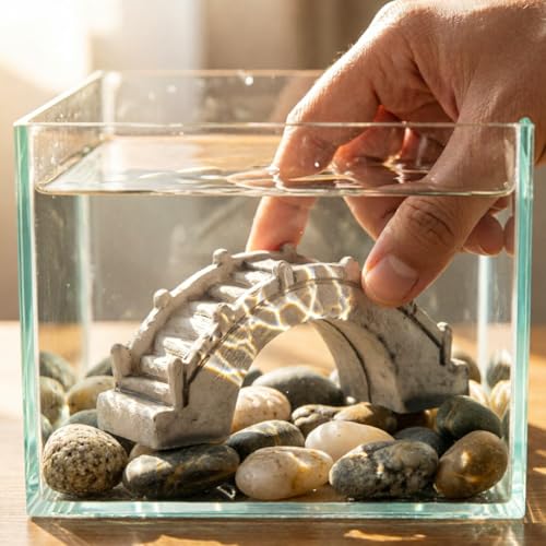 30PCS Miniature Bridge Resin Mini Arch Bridge Figurines Antique Boardwalk Building Model for DIY Crafts Fish Tank Aquarium Micro Landscape Decoration