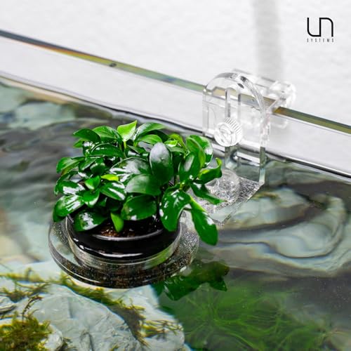 Ultum Nature Systems Hydro Pot Holder – Clear Adjustable Acrylic Aquarium Plant Holder - Sturdy Aquarium Planter and Aquatic Plant Pot for Live Plants, Medium - size: Medium