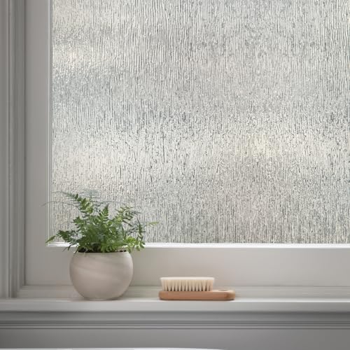 Rain Window Privacy Film by Artscape - Decorative Textured Glass Design, Static Cling, Blocks Views, Not Light, UV Protection, Non-Adhesive Water-Applied Installation, Made in USA - 36 x 72 Inch - color: Rain