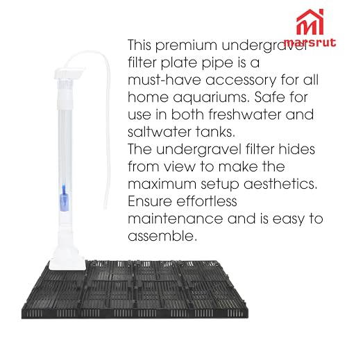 Marsrut 5pcs Under Gravel Filter Aquarium Uplift Tube, Undergravel Bottom Filters for Fish Tanks Water Cleaner Small Board Air Clean System Freshwater Saltwater, Clear Tubing Accessory Kit