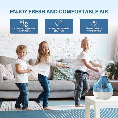 12- Pack Demineralization Cartridge for Humidifier | Compatible with HoMedics Ultrasonic Humidifier and Most Humidifiers, Prevent Hard Water Build-Up, Reduces White Dust, Purifies Water, Part UHE-HDC4 - color: Demineralization Cartridge-12 Pack