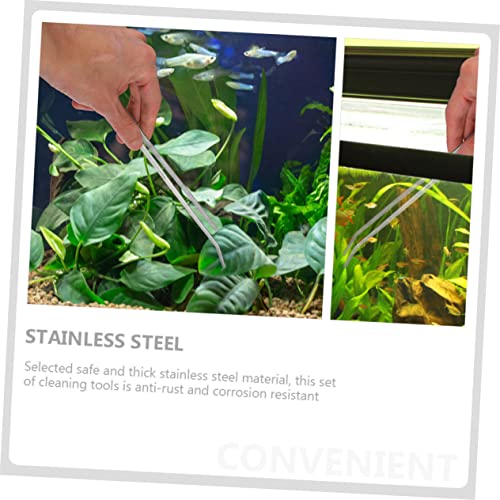 1set Aquarium Cleaning Tools Landscape Tweezers Scissors Rake Ergonomic Fish Tank Maintenance Kit for Easy Aquascaping