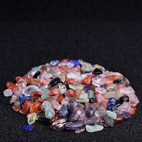 Natural Agate Aquarium Gravel, Fish Tank Rocks and Pebbles, Suitable for Indoor Plants, Colorful Crushed Stones can be Used for vase Filling, Succulent Plant Decoration, DIY Crafts (Multicolor) - color: multicolor