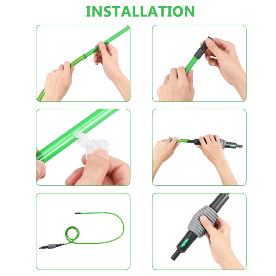 POPETPOP Aquarium Fish Tank Vacuum Siphon Cleaning Kit for Water Changing and Sand Cleaning