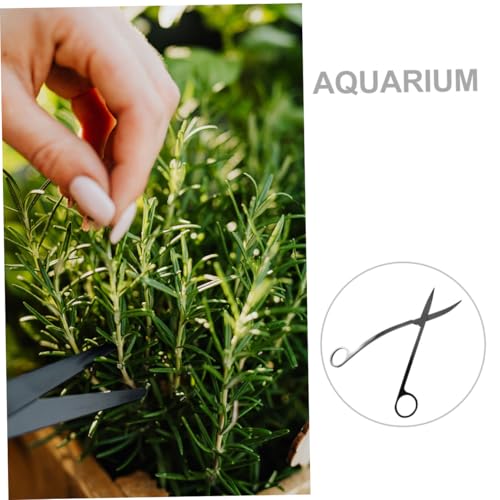 SUPVOX Sturdy Stainless Water Plant Scissor for Aquarium Cleaning and Trimming Fish Tank Scissors