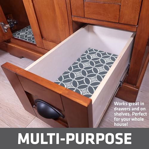 Drymate Premium XL Under Sink Mat, Waterproof Cabinet Protection Mats for Kitchen & Bathroom, Absorbent Shelf Liners, Slip-Resistant, Non-Adhesive, Machine Washable (USA Made)(24”x59”)(Indigo Grey) - color: Indigo Grey, size: 24"W x 59"L