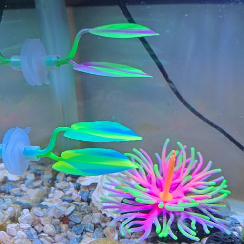 Silicone Fish Tank Accessories Decorations, Aquarium Decor Ornaments for Betta Fish