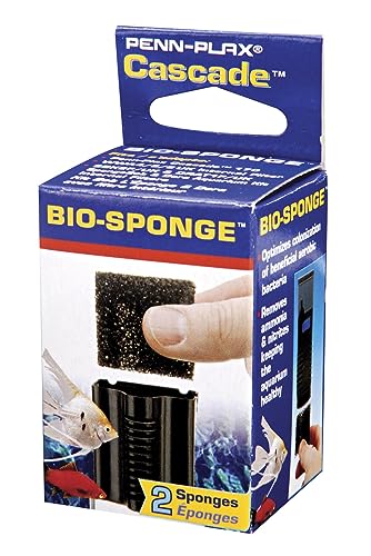 Penn-Plax Cascade 170 Filter Replacement Bio-Sponges (2 Sponges) – Provides Physical and Biological Filtration for Freshwater and Saltwater Aquariums - size: Cascade 170 Replacement Bio-Sponge
