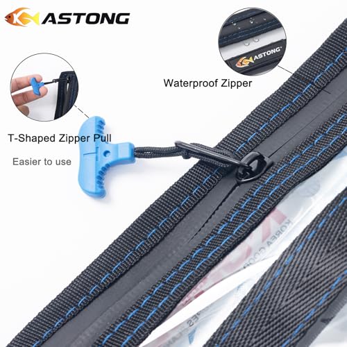 2 Layer Water-resistant Fishing Bait PVC Clear Storage Bag BaitShield Tackle Bag Storage for Bait Tackle Lures Soft Plastics and Fishing Gear Large Capacity 2 Size (2Pcs Medium+2Pcs Large)