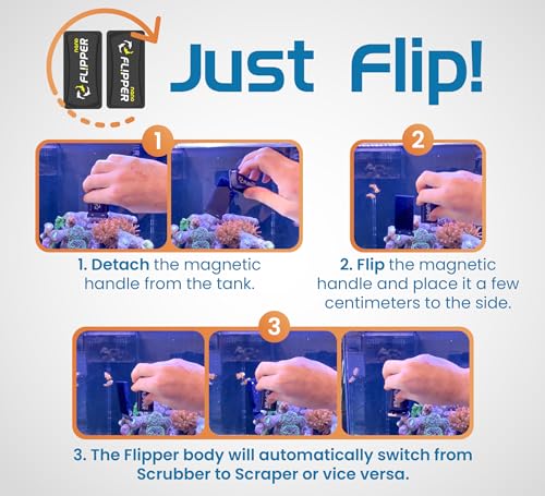 - Flipper Nano Aquarium Algae Cleaner For Glass Tanks Only Upto 1/4-Inch …