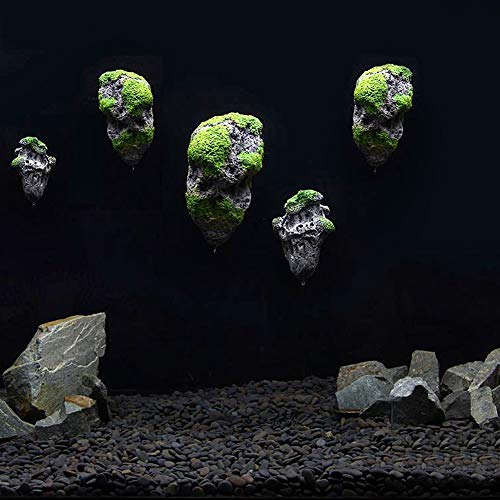Zerodis Artificial Suspended Rock,Floating Moss Rocks Resin Stone Decorations Flying Suspended Stone Decoration(M)
