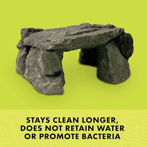 Zilla Shale Rock Den, Naturalistic Rock Décor, Perfect for Basking, Climbing, Hiding, Ideal for Aquatic or Terrestrial Reptile Habitats, Medium
