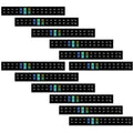 Zonon 12 Pcs Stick on Thermometer Strips Horizontal Thermometer Stickers Digital Temperature Display for Fermenting, Brewing, Wine, Beer, 64-93 Fahrenheit/ 18-34 Centigrade