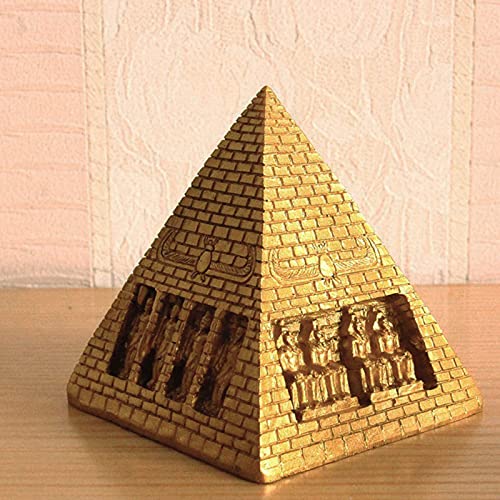 Egypt Pyramid Statues Reptile Small Pharaoh Figurine Sculpture Gold Aquarium Terrarium Fish Tank Decorations Ornament Turtle Lizard Tanks Egyptian Décor