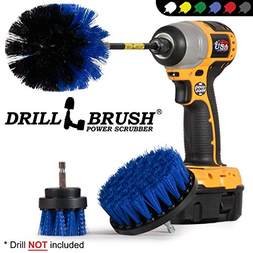 Boat Cleaning Supplies - Hull Cleaning Brush Set - Marine Equipment Cleaning Brush - Fishing Boat Scrubbing - Pond Scum Remover - Barnacle Removing Tool - Aquatic Cleaning Brushes - Tank Cleaning Set - color: Blue
