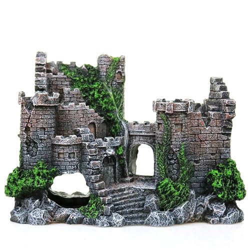 Ymiko Fish Tank Decorations, Aquarium Castle with Castle Design Castle Aquarium Decoration Aquarium Decorations for Freshwater and Saltwater Fish Tanks