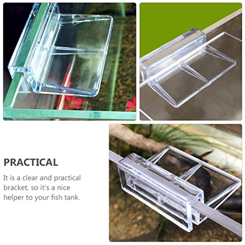Mipcase 15pcs Support Bracket for Fish Tank Cover Practical Aquarium Rack to Prevent Fish Escape Fits Glass for Open Aquariums