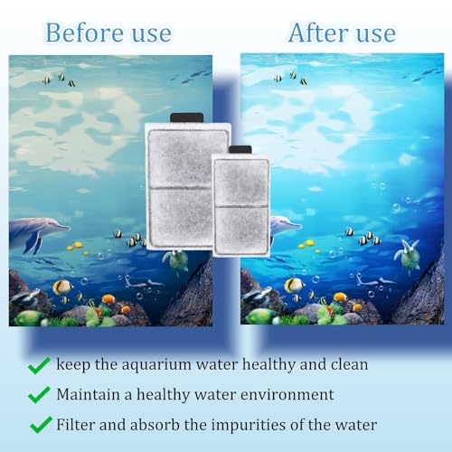16 Pack PF-S Fish Tank Filter Cartridges, Aquarium Filter Cartridges Replacement Compatible with Top Fin Silenstream PF10 Power Filters - size: 16 Pack