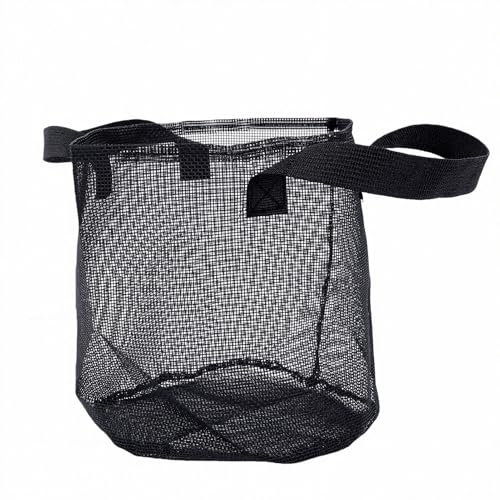 Zunate 4PCS Mesh Pond Plant Baskets, Reusable PVC Pond Planting Bags with Handles, Heavy Duty Tear Proof Containers for Garden Bog Plants, Aquarium Flower Vegetable Planter (Round) - size: Round