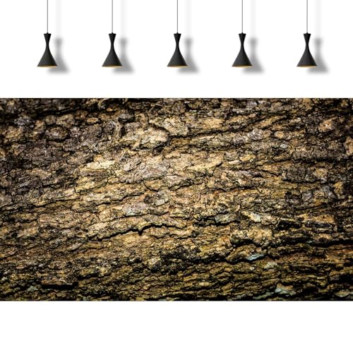 Tree Bark Texture Reptile Tank Background Old Wood Texture Aquarium Background Aged Rough Natural Wooden Bark Terrarium Background Wooden Textured Aquarium Fish Tank Background Wallpaper 36x18in - color: Brown_Black, size: 36(W)x18(H)inches/ 90(W)*45cm(H)