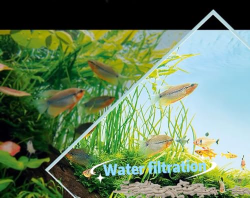 Crushed Coral for Freshwater Aquarium,Fish Tank Crushed Coral Aquarium Filter Media for Freshwater Aquarium Ph Aquarium Bio Filter Media Bag Reusable Aquarium Filter
