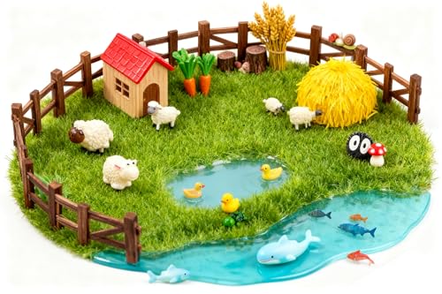 Mini Ocean Resin Animals, Aquarium Ornaments Decorations, Tiny Miniature Sea Animals Marine Miniature Animals for DIY Fish Tank/Easter Eggs/Christmas Decorations （46PCS