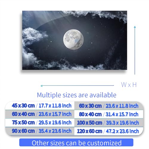 Aquarium Background Stickers - Moon Space Star Night - Fish Tank Reptile Terrarium Decor Poster (120 x 60 cm / (47.2 x 23.6 inches)) - size: 120 x 60 cm / (47.2 x 23.6 inches)