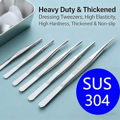 8In SUS304 Straight Tweezers Tongs, Stainless Steel Cooking Tweezers Dishwasher Safe for Grilling, Baking (8In SUS304 Straight Tweezers) - color: 8in Sus304 Straight Tweezers