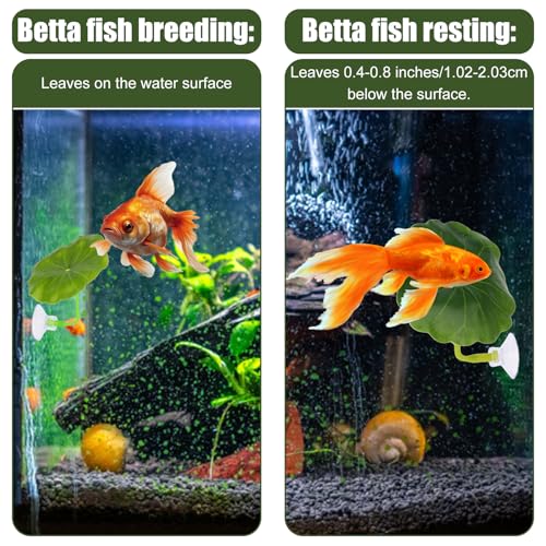 5pcs Betta Hammock Set, Plastic Adjustable Betta Leaf Hammock with Suction Cup & Clear Tube Tunnel Beta Bed Resting Spot Small Fish Toys Aquarium Hideout Beta Fish Tank Decorations Decor Accessories