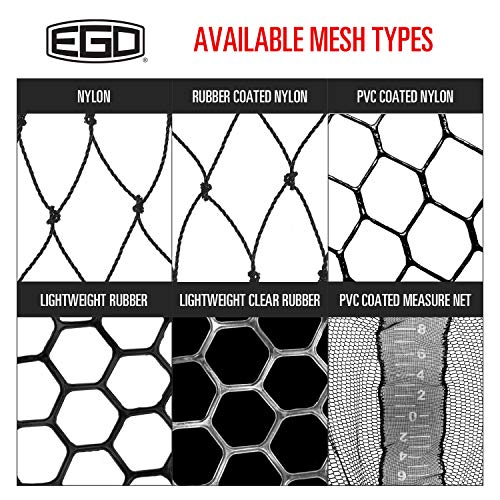 EGO S2 Slider Fishing Net Handle | Adjustable Extension Handle, Minimal Water Drag Design, Ergonomic Foam Grip for Landing Nets - size: 18" to 36" Handle, 17" x 19" Hoop, style: Nylon